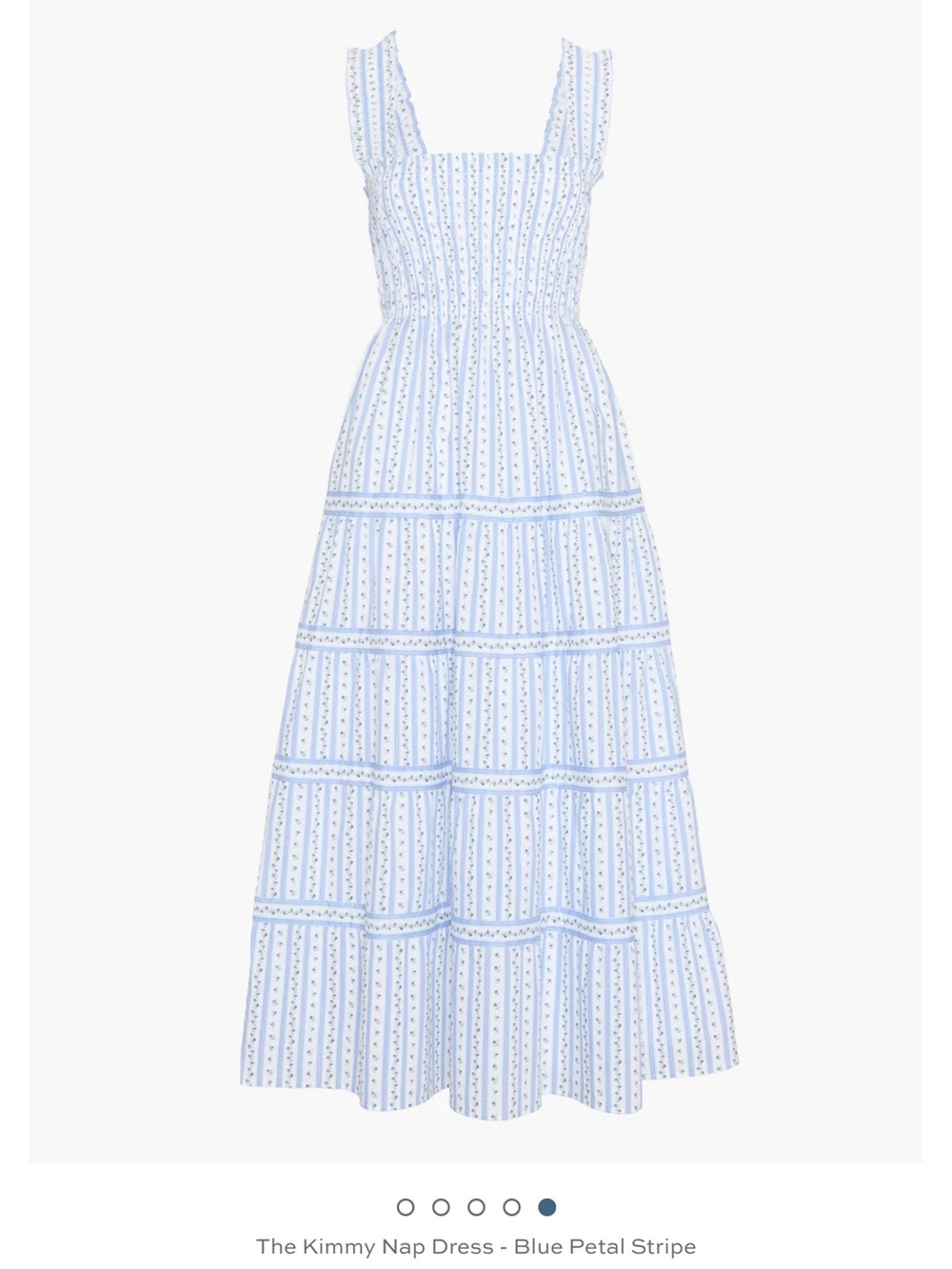 Hill House- The Kimmy Nap Dress - Blue Petal Stripe - Picture 4 of 5